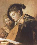 Frans Hals Two Singing Boys oil painting reproduction